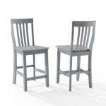 School House 2Pc Counter Stool Set Gray - 2 Stools