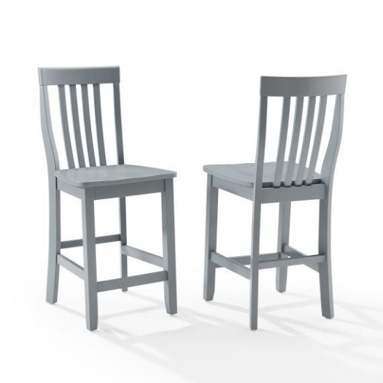 School House 2Pc Counter Stool Set Gray - 2 Stools