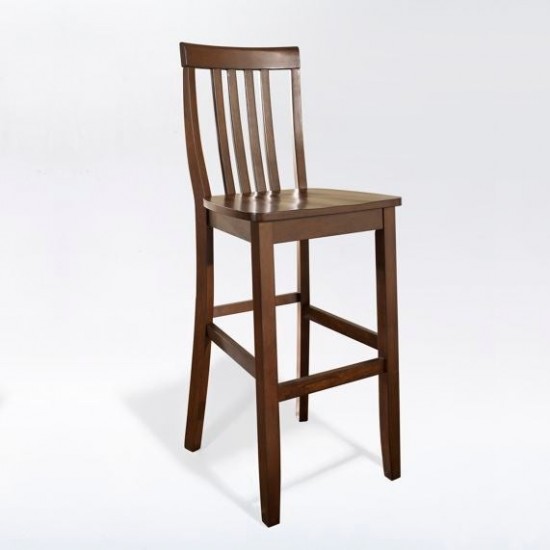 School House 2Pc Bar Stool Set Mahogany - 2 Stools