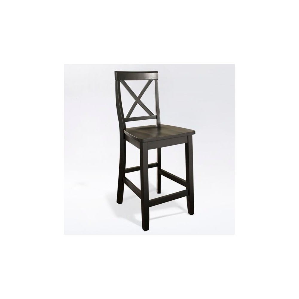 X-Back 2Pc Counter Stool Set Black - 2 Stools X-Back 2Pc Counter Stool Set Black - 2 Stools