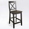 X-Back 2Pc Counter Stool Set Black - 2 Stools