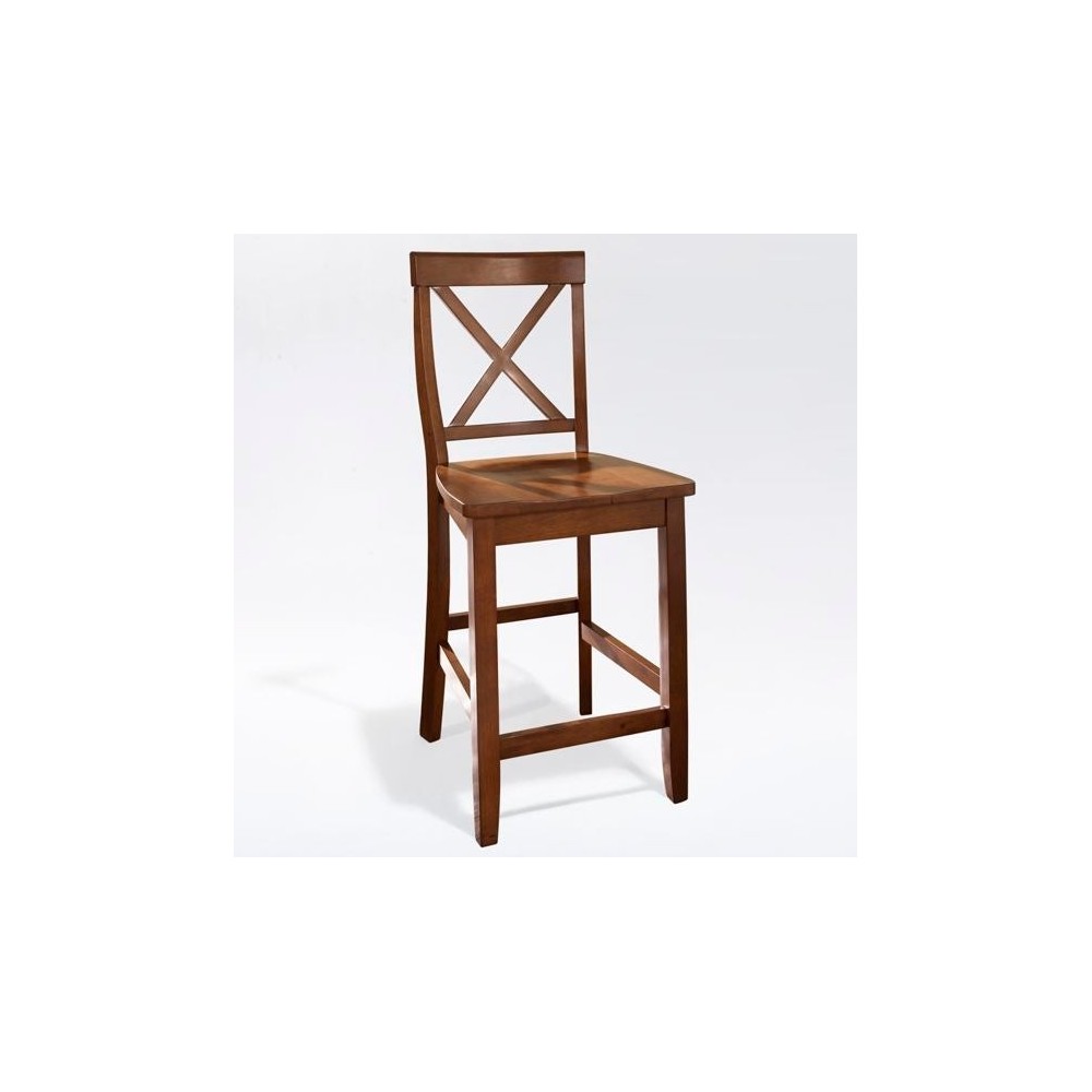 X-Back 2Pc Counter Stool Set Cherry - 2 Stools