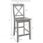 X-Back 2Pc Counter Stool Set Cherry - 2 Stools