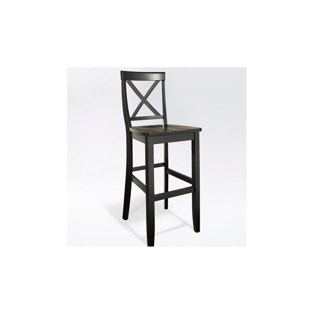 X-Back 2Pc Bar Stool Set Black - 2 Stools