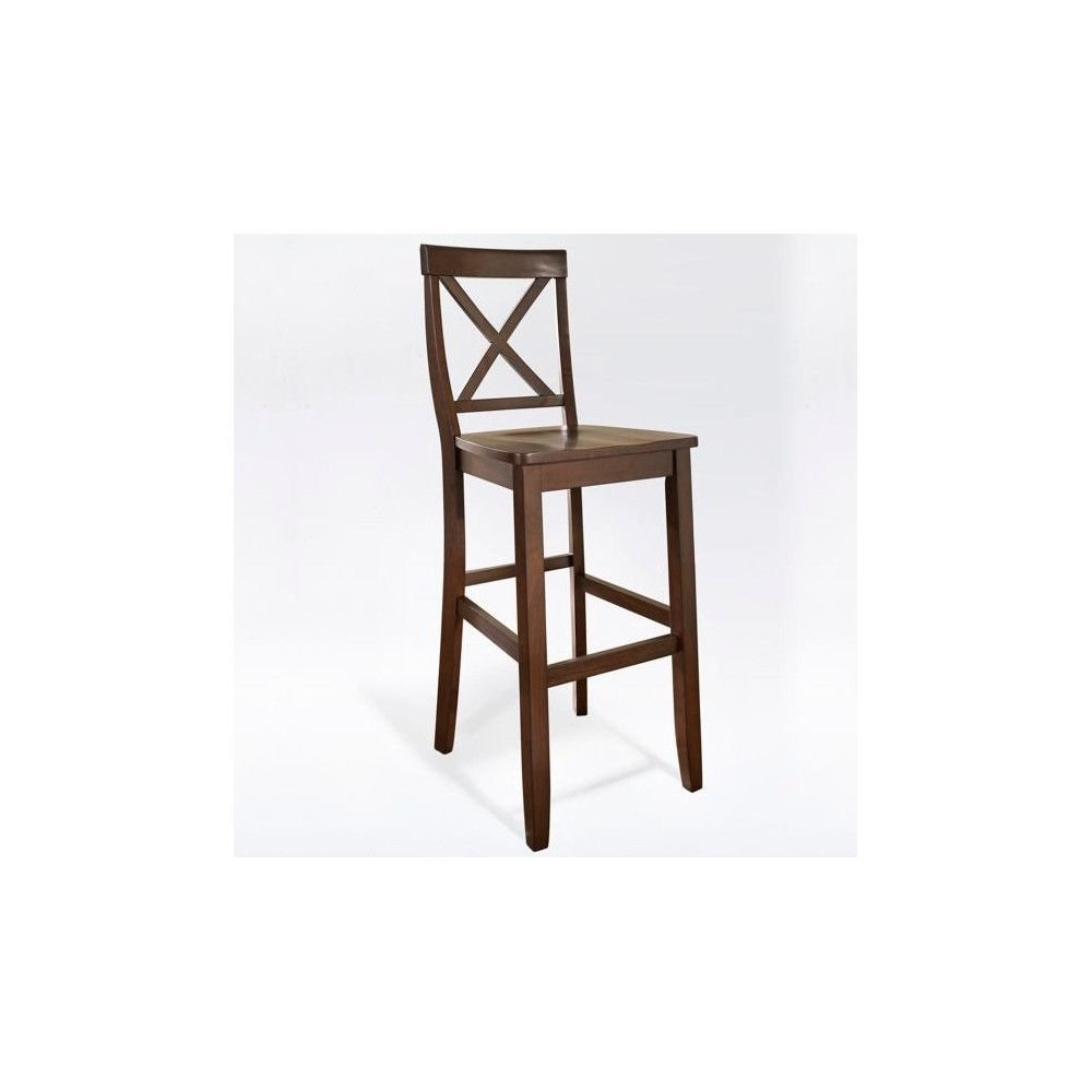 X-Back 2Pc Bar Stool Set Mahogany - 2 Stools