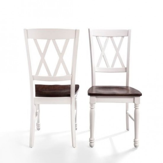 Shelby 2Pc Dining Chair Set Distressed White - 2 Chairs