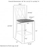Shelby 2Pc Counter Stool Set Distressed White - 2 Stools