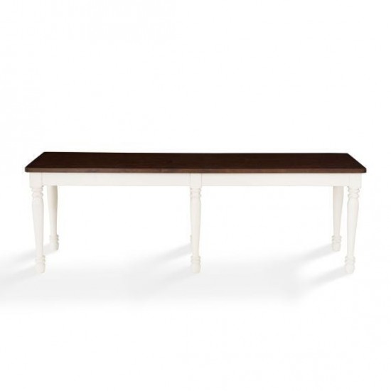 Shelby Dining Bench Distressed White