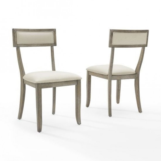 Alessia 2Pc Dining Chair Set Rustic Graywash - 2 Chairs