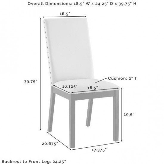 Hayden 2Pc Upholstered Chair Set Slate - 2 Upholstered Chairs