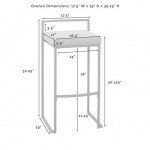 Harlowe 2Pc Bar Stool Set Creme/ Gold - 2 Stools