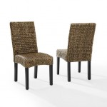 Edgewater 2Pc Dining Chair Set Seagrass/Darkbrown - 2 Chairs