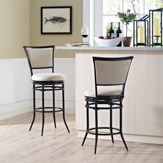 Rachel Counter Stool Black/Beige