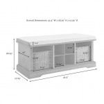 Brennan Storage Bench Mahogany/Tan - Bench, 2 Wicker Basekets