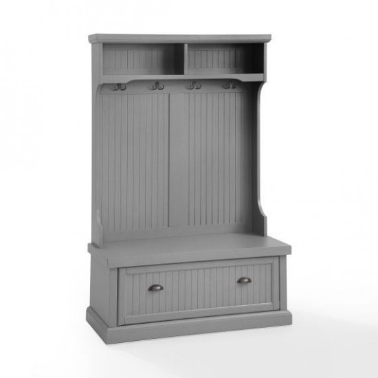 Seaside Hall Tree Distressed Gray