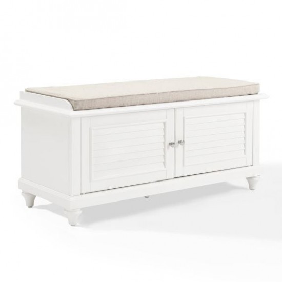 Palmetto Entryway Bench White