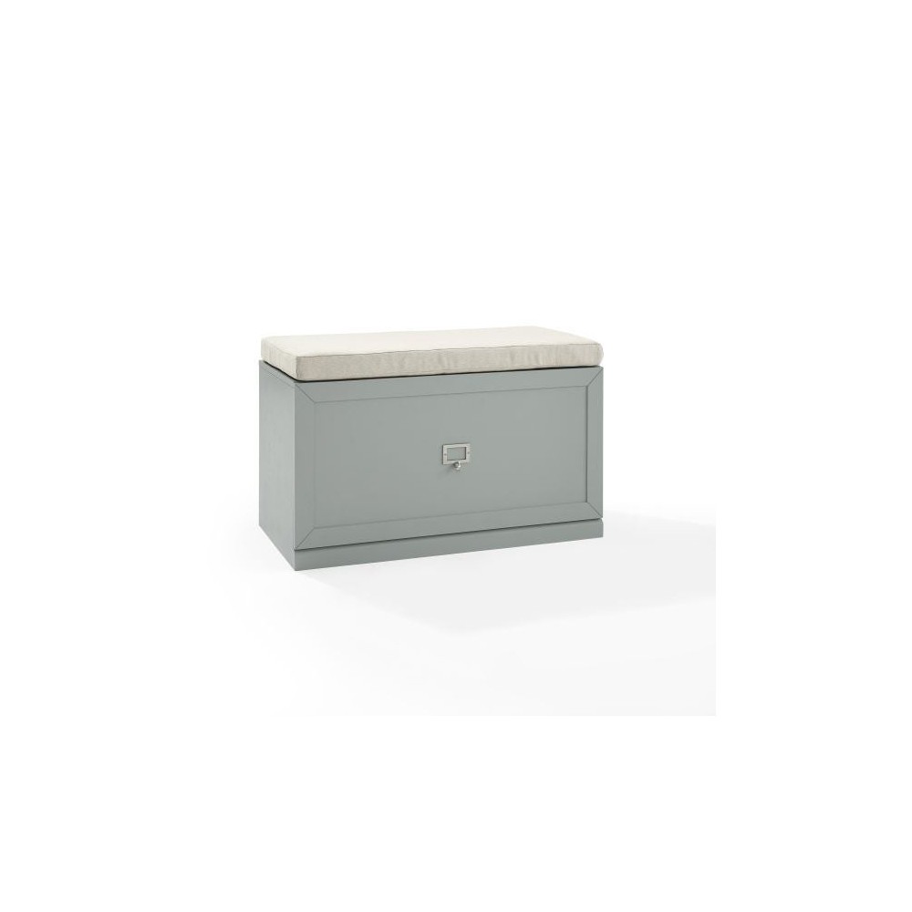 Harper Entryway Bench Gray/Creme