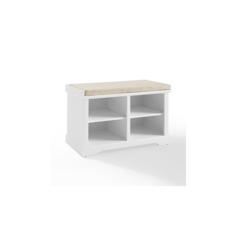 Anderson Storage Bench White/Tan