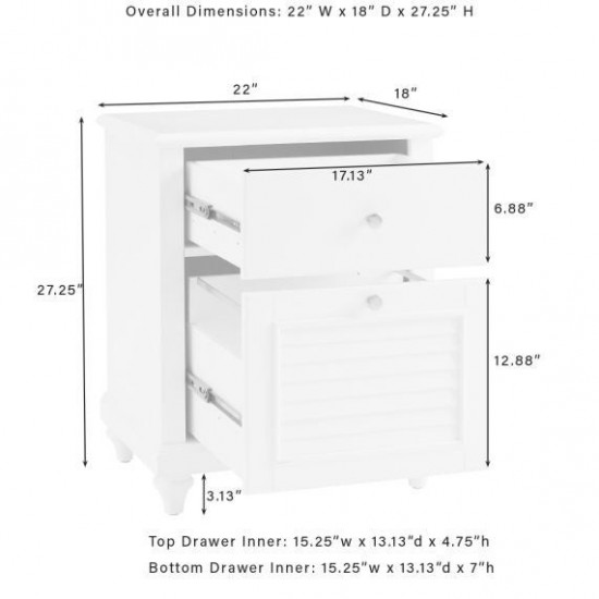 Palmetto File Cabinet White