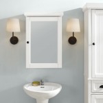 Seaside Mirrored Wall Cabinet Distressed White