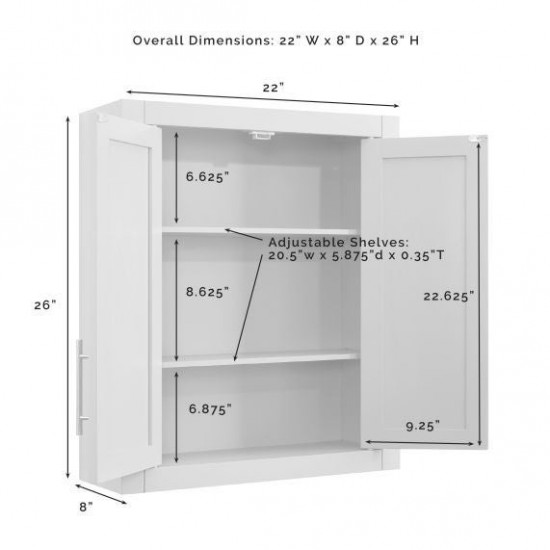 Savannah Wall Cabinet White