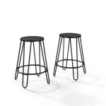 Ava 2Pc Counter Stool Set Black - 2 Stools