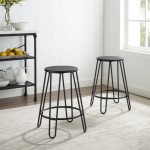 Ava 2Pc Counter Stool Set Black - 2 Stools