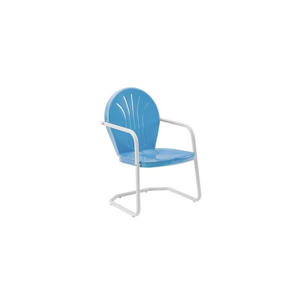 Griffith Outdoor Metal Armchair Sky Blue Gloss