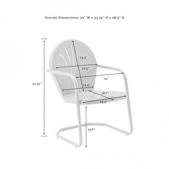 Griffith Outdoor Metal Armchair Key Lime Gloss