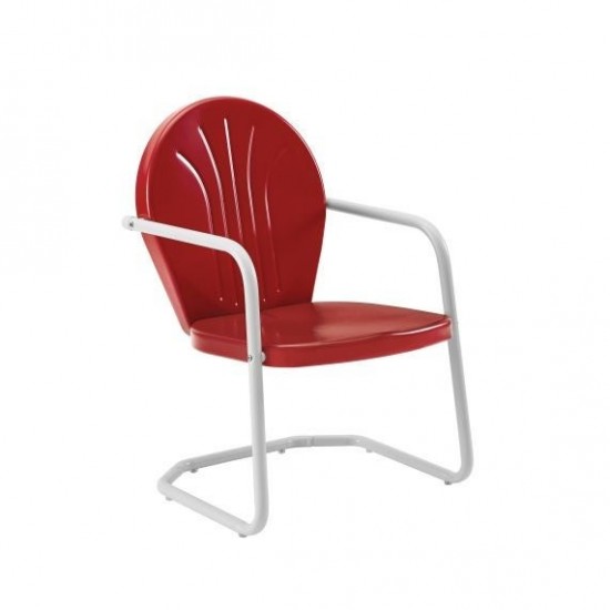 Griffith Outdoor Metal Armchair Bright Red Gloss