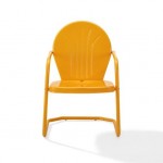 Griffith Outdoor Metal Armchair Tangerine Gloss