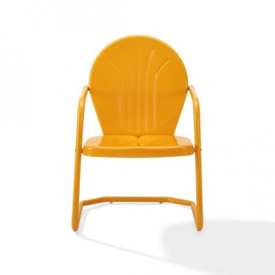 Griffith Outdoor Metal Armchair Tangerine Gloss