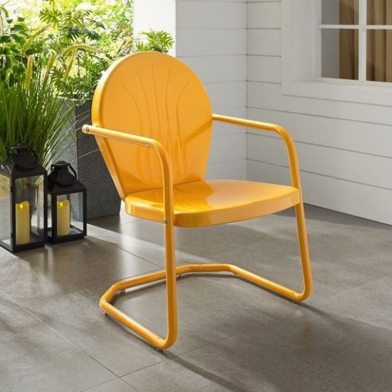 Griffith Outdoor Metal Armchair Tangerine Gloss