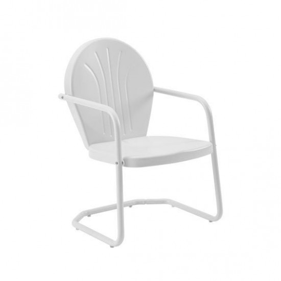 Griffith Outdoor Metal Armchair White Gloss