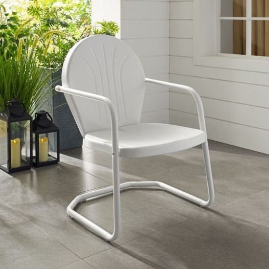 Griffith Outdoor Metal Armchair White Gloss