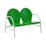 Griffith Outdoor Metal Loveseat Kelly Green Gloss