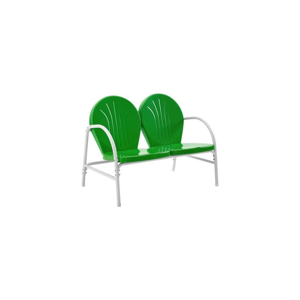 Griffith Outdoor Metal Loveseat Kelly Green Gloss Griffith Outdoor Metal Loveseat Kelly Green Gloss