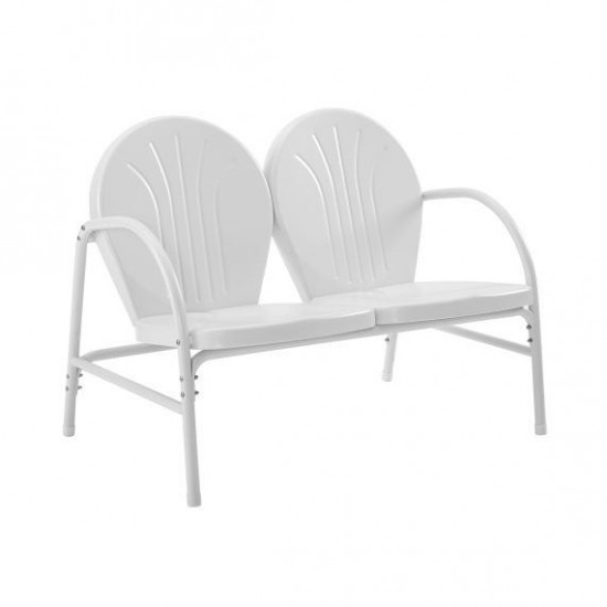 Griffith Outdoor Metal Loveseat White Gloss