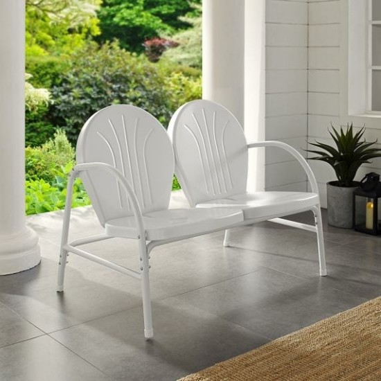 Griffith Outdoor Metal Loveseat White Gloss