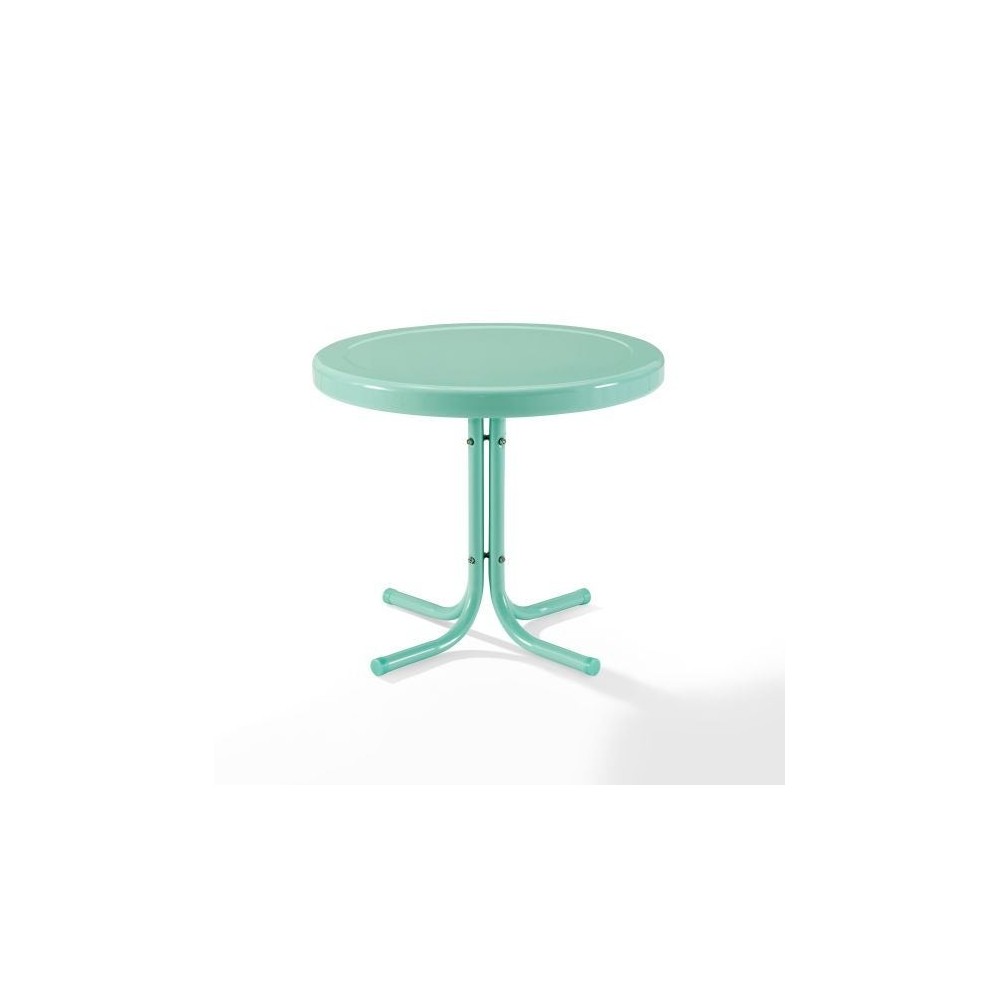 Griffith Outdoor Metal Side Table Aqua Gloss