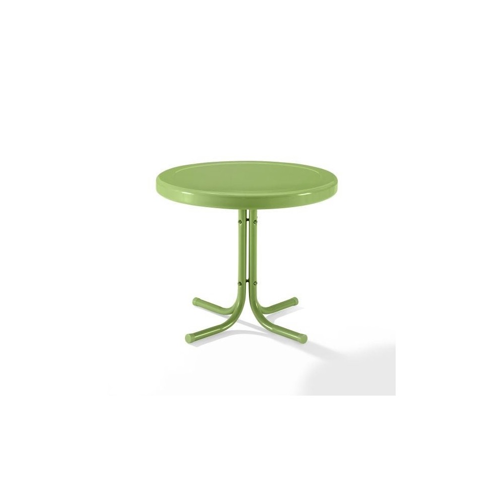 Griffith Outdoor Metal Side Table Pastel Green Satin