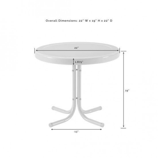 Griffith Outdoor Metal Side Table Navy Gloss