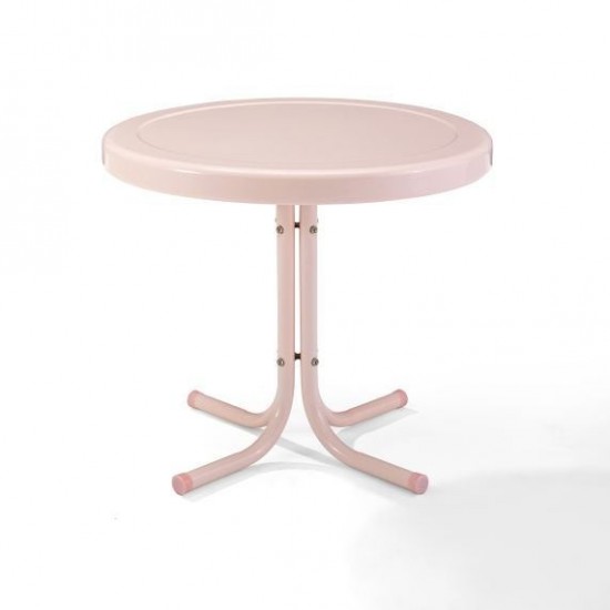 Griffith Outdoor Metal Side Table Pastel Pink Gloss