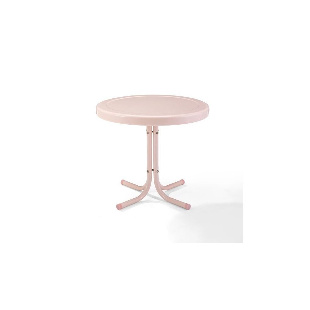 Griffith Outdoor Metal Side Table Pastel Pink Gloss