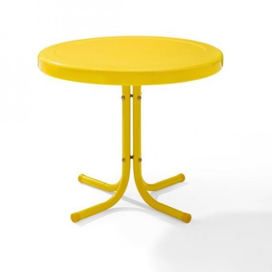 Griffith Outdoor Metal Side Table Bright Yellow Gloss