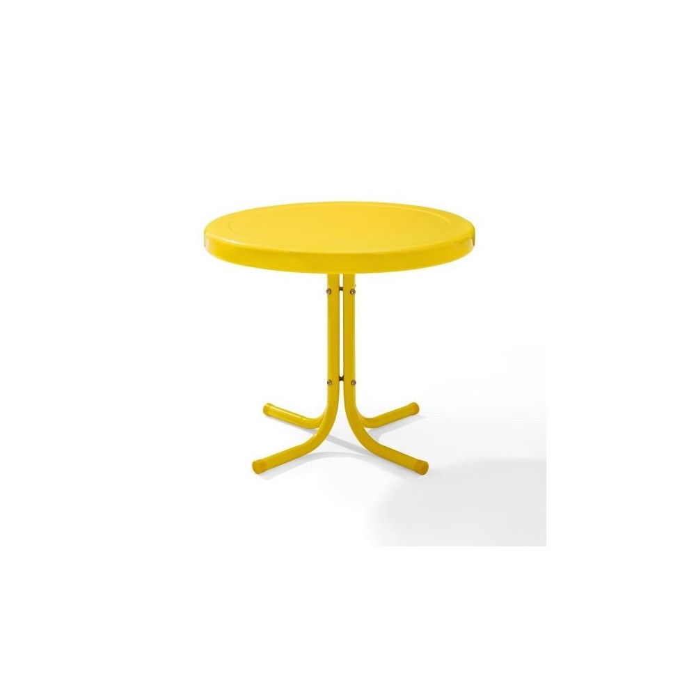 Griffith Outdoor Metal Side Table Bright Yellow Gloss