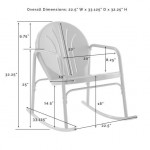 Griffith 2Pc Outdoor Metal Rocking Chair Set Key Lime Gloss - 2 Rocking Chairs