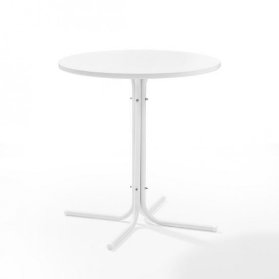 Griffith Outdoor Metal Bistro Table White Satin