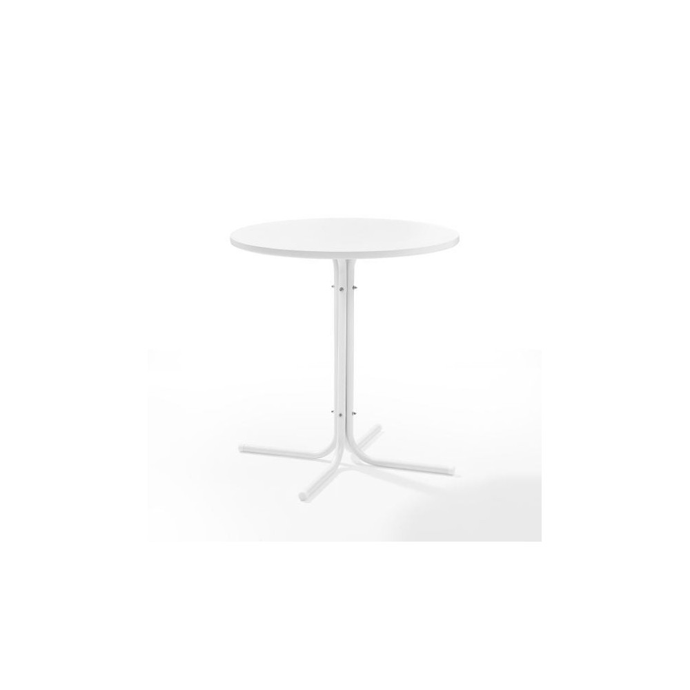 Griffith Outdoor Metal Bistro Table White Satin