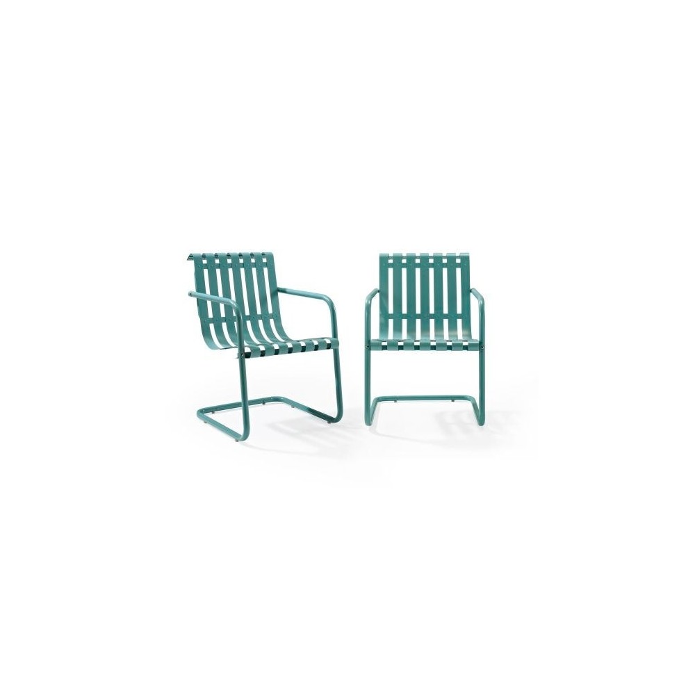 Gracie 2Pc Outdoor Metal Armchair Set Blue - 2 Chairs Gracie 2Pc Outdoor Metal Armchair Set Blue - 2 Chairs